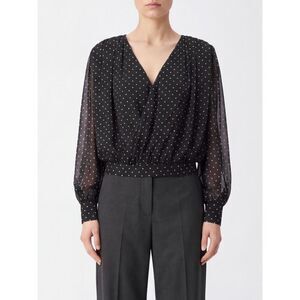 Rotate Women Polka-Dot Recycled Cri�Pe Rotate Blouse With Balloon Sleeves